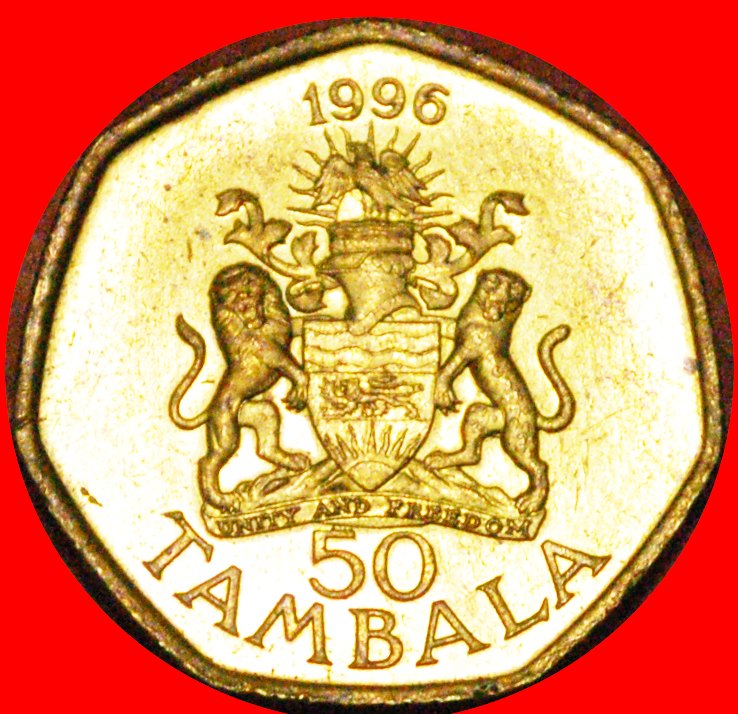  * HEPTAGON: MALAWI ★ 50 TAMBALA 1996! MINT LUSTRE! LOW START ★ NO RESERVE!   