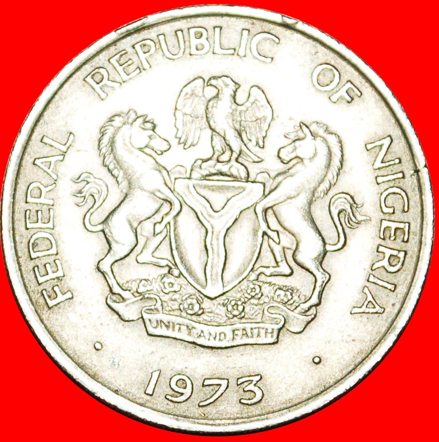  * PALMEN: NIGERIA ★ 10 KOBO 1973! OHNE VORBEHALT!   