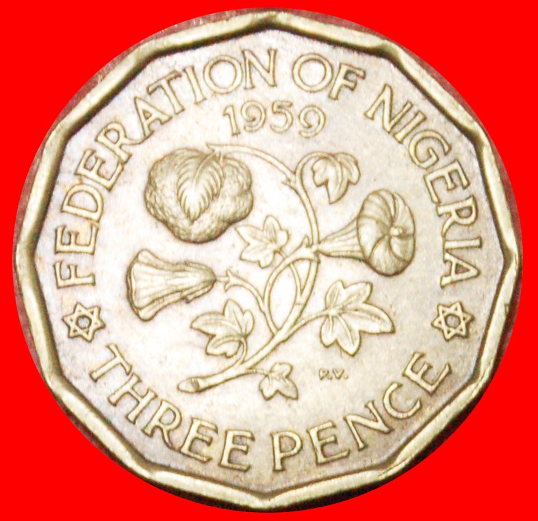  * JAHR=TYP: NIGERIA ★ 3 PENCE 1959! OHNE VORBEHALT!   