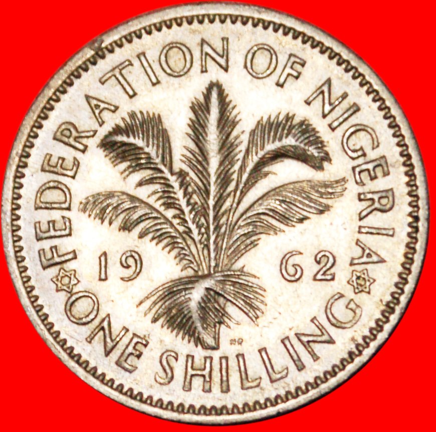 * STARS OF DAVID ★ NIGERIA ★ 1 SHILLING 1962 ELIZABETH II! LOW START!★NO RESERVE!