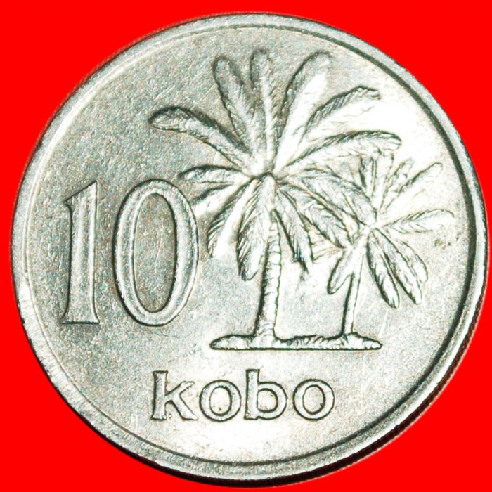  * ÖLPALMEN★ NIGERIA 10 KOBO 1976! OHNE VORBEHALT!   