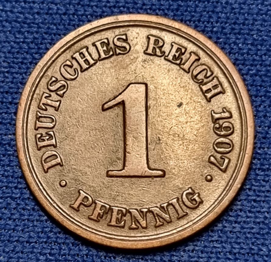  1414(3) 1 Pfennig (Kaiserreich) 1907/D in ss-vz ................................... von Berlin_coins   