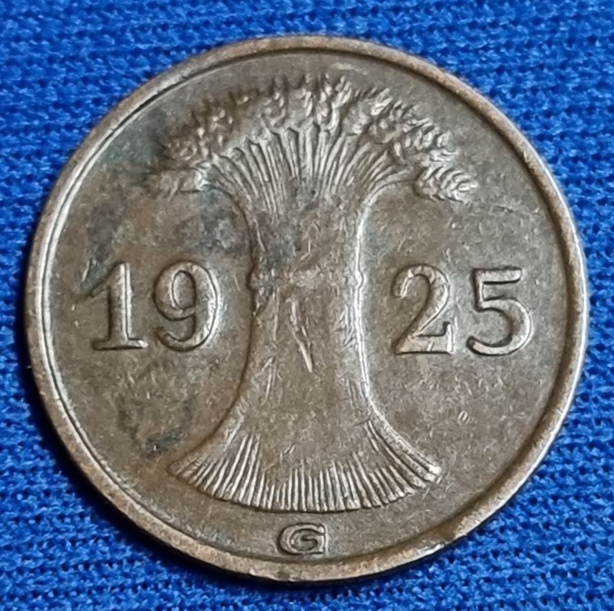  1486(3) 1 Reichspfennig (Weimarer Republik) 1925/G in ss .......................... von Berlin_coins   