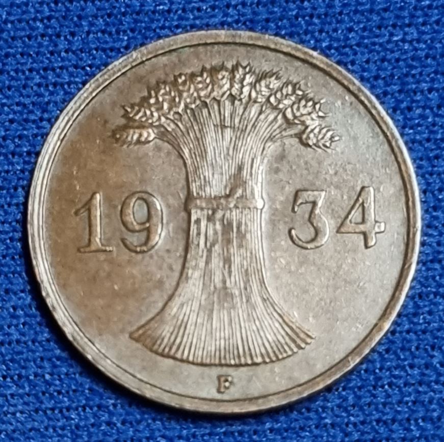  1519(5) 1 Reichspfennig (Weimarer Republik) 1934/F in vz .......................... von Berlin_coins   