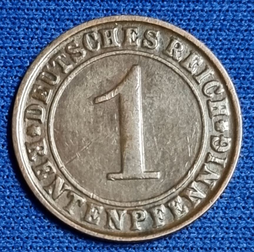  1474(4) 1 Rentenpfennig (Weimarer Republik) 1924/D in ss .......................... von Berlin_coins   