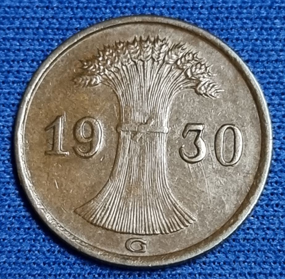  1506(7) 1 Reichspfennig (Weimarer Republik) 1930/G in vz .......................... von Berlin_coins   
