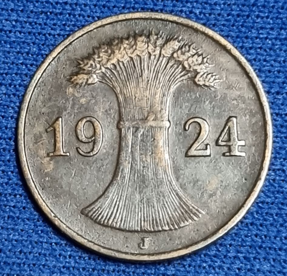  1482(4) 1 Reichspfennig (Weimarer Republik) 1924/J in ss .......................... von Berlin_coins   