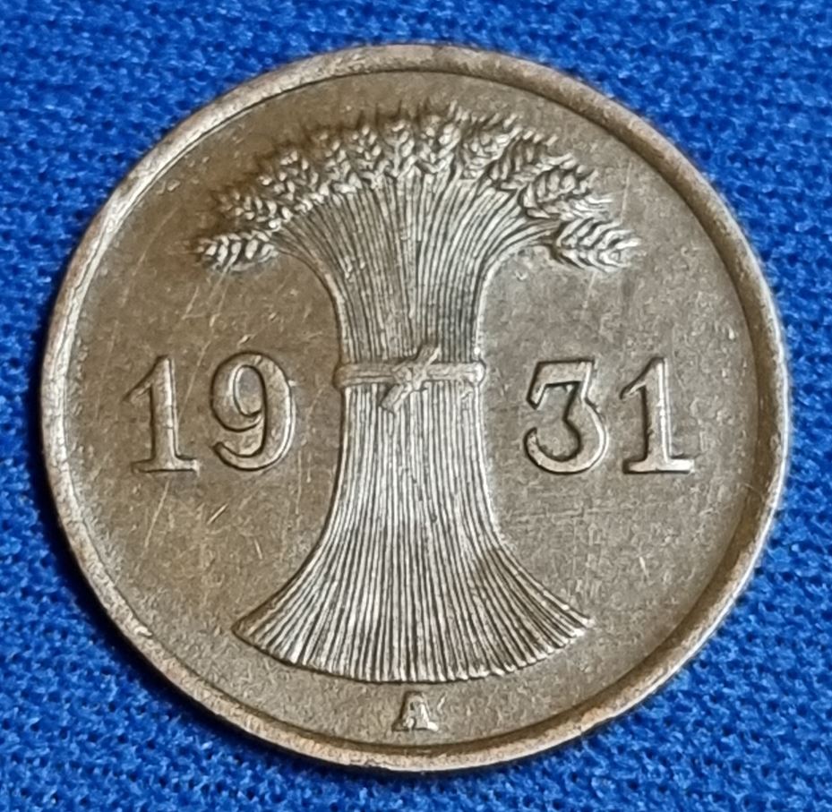  1507(5) 1 Reichspfennig (Weimarer Republik) 1931/A in vz .......................... von Berlin_coins   