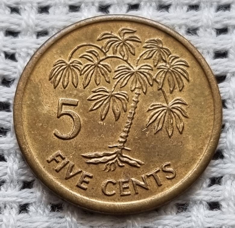  10426(1) 5 Cents (Seychellen / Maniok) 2003 in unc- ............................... von Berlin_coins   