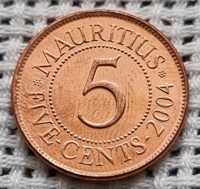 10089(5) 5 Cents (Mauritius / Sir Ramgoolam) 2004 in vz+ .......................... von Berlin_coins