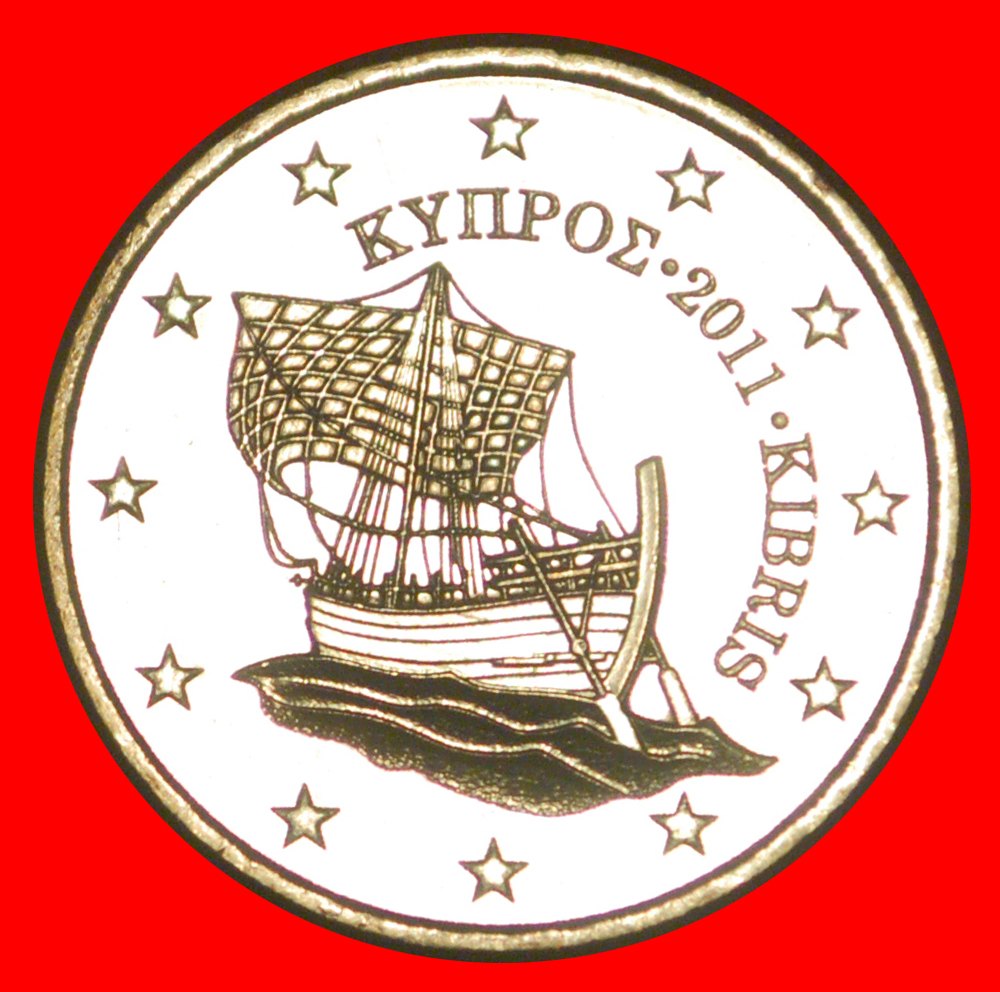  * GREECE (2008-2021): CYPRUS ★ 50 CENT 2011! SHIP NORDIC GOLD UNCOMMON YEAR! LOW START ★ NO RESERVE!   
