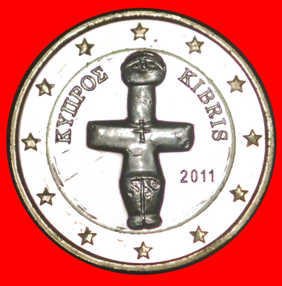  * GREECE (2008-2021): CYPRUS ★ 1 EURO 2011 UNC MINT LUSTRE! UNCOMMON YEAR! LOW START ★ NO RESERVE!   