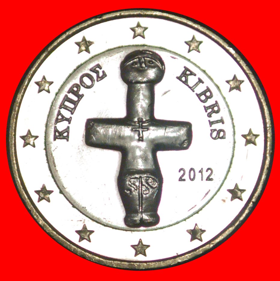  * GREECE (2008-2021): CYPRUS ★ 1 EURO 2012 MINT LUSTRE! LOW START ★ NO RESERVE!   
