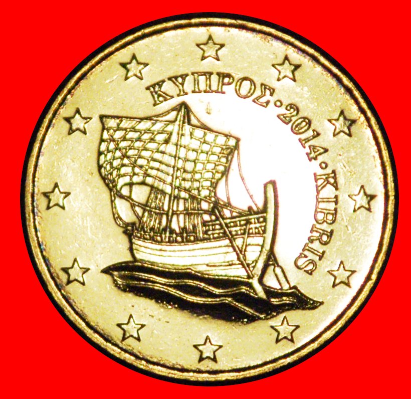  * GREECE (2008-2021): CYPRUS ★ 10 CENT 2014! SHIP NORDIC GOLD UNC UNCOMMON! LOW START ★ NO RESERVE!   