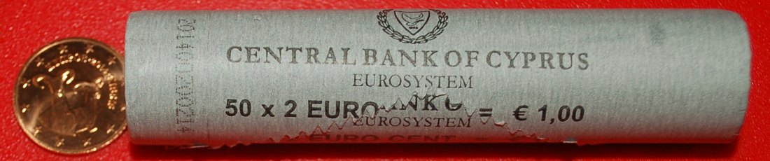  * GREECE (2008-2021): CYPRUS ★ 2 CENT 2014 UNC! MOUFLONS! UNCOMMON ROLL! LOW START ★ NO RESERVE!   