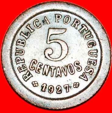  * FREIHEIT (1924-1927): PORTUGAL ★ 5 CENTAVOS 1927! OHNE VORBEHALT!   