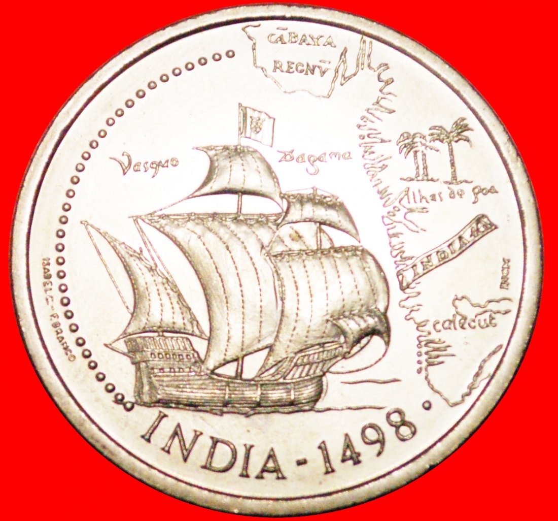  * SHIP: PORTUGAL ★ 200 ESCUDOS 1498 1998 UNC MINT LUSTRE! INDIA UNCOMMON!★LOW START ★ NO RESERVE!   