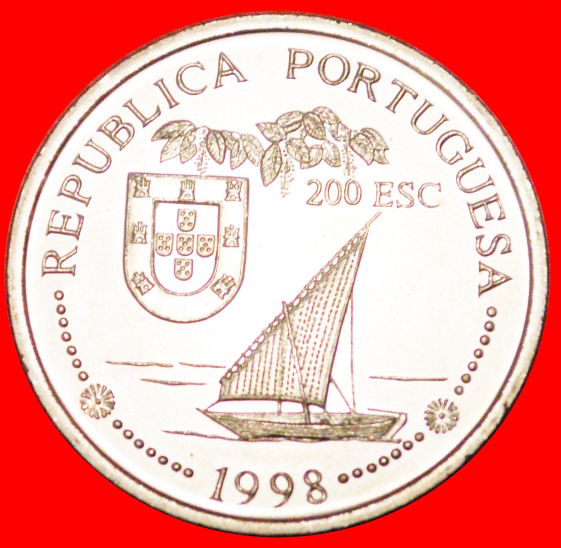  * SCHIFF: PORTUGAL ★ 200 ESCUDOS 1498 1998 STG STEMPELGLANZ! INDIEN UNGEWÖHNLICH! OHNE VORBEHALT!   