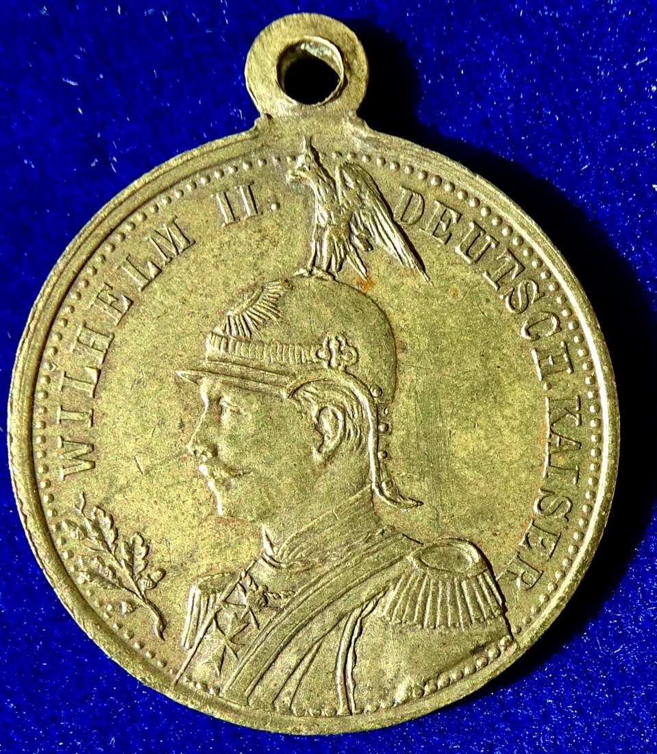  Kaiserparade 1893 Metz Wilhelm II Deutscher Kaiser Medaille Elsass-Lothringen   