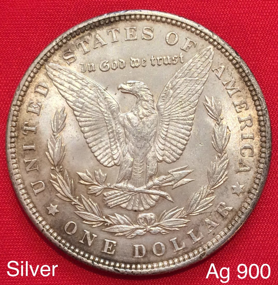  USA 1890-P Morgan Silver Dollar st / UNC MS 64 64+ with flashy and bright Mint Luster   