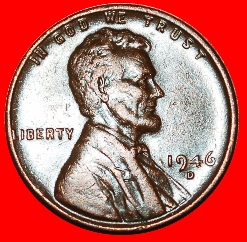  * WHEAT PENNY (1909-1958): USA ★ 1 CENT 1946D! LINCOLN (1809-1865) LOW START ★ NO RESERVE!   