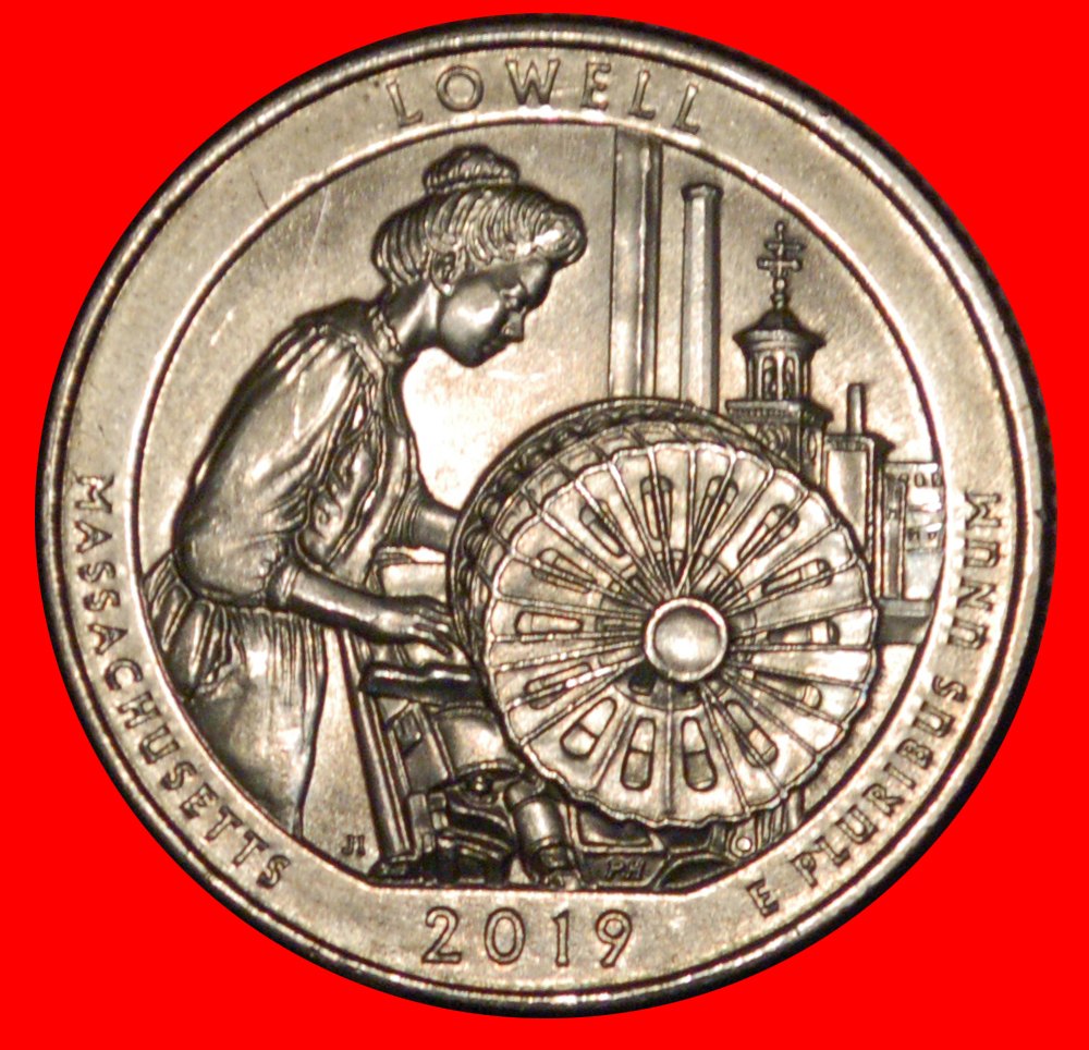 * FABRIK: USA ★ 1/4 DOLLAR 2019P STG STEMPELGLANZ! WASHINGTON (1789-1797) OHNE VORBEHALT!