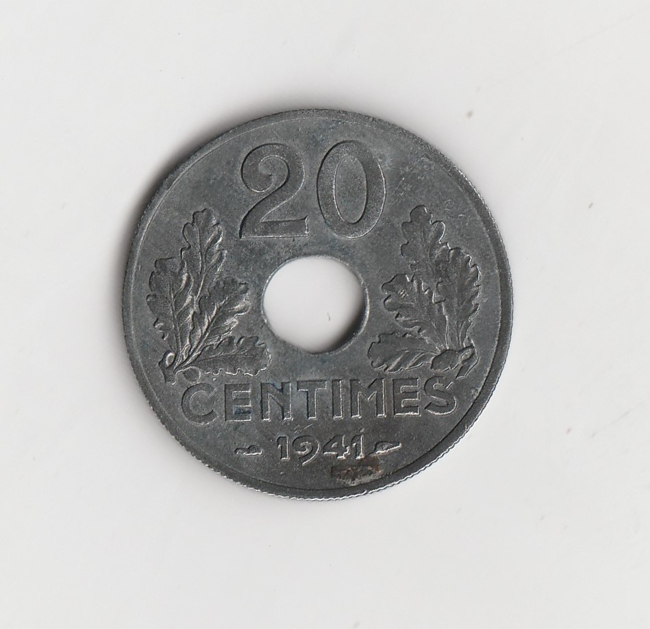  20 Centimes Frankreich 1941 Zink (M675)   