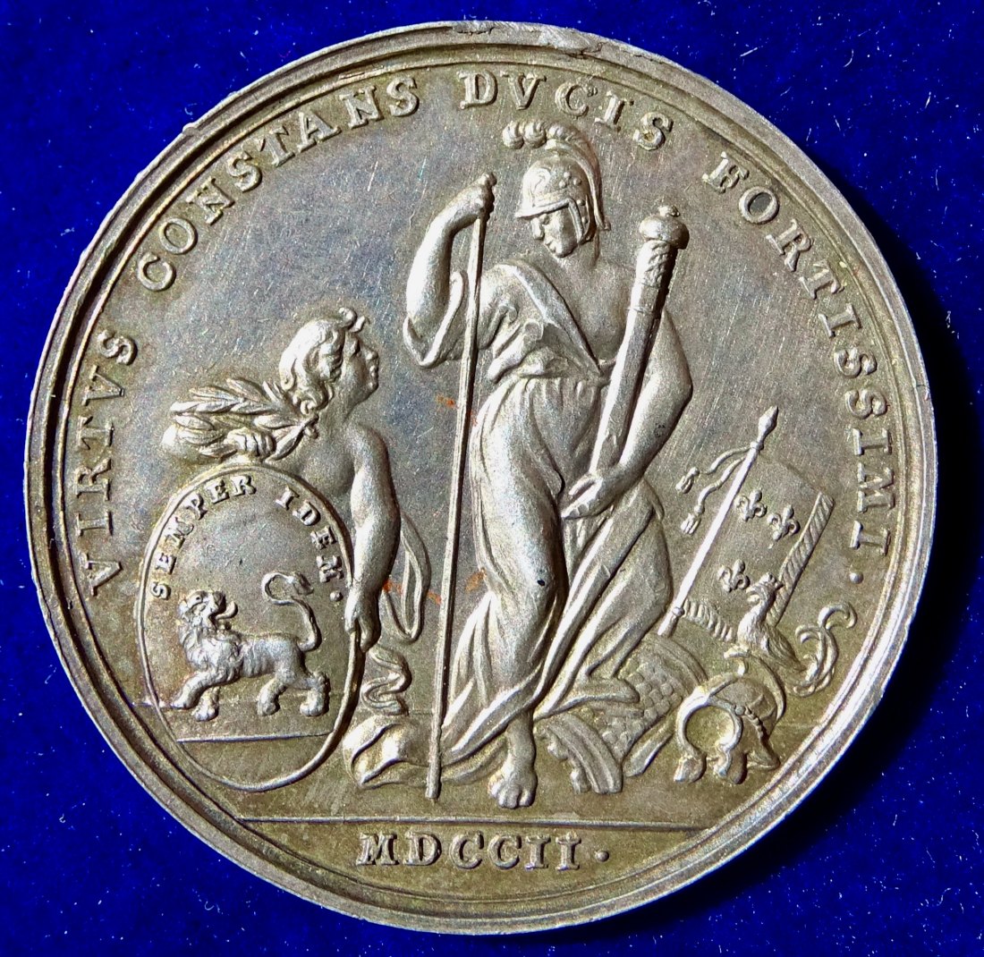  Türkenlouis, Landau Pfalz Medaille 1702 Spanischer Erbfolgekrieg vor der 1. Belagerung   