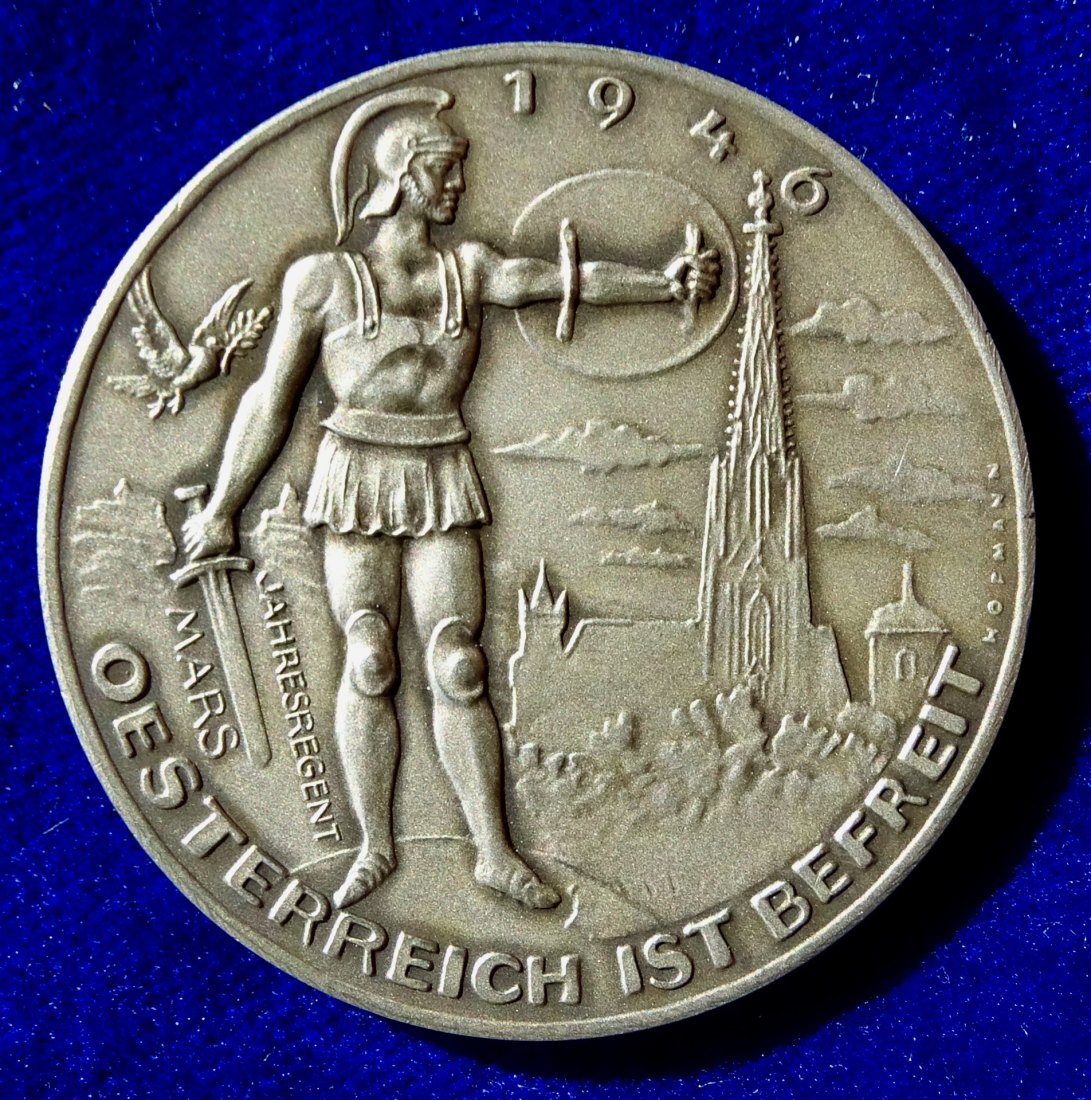  Österreich Kalendermedaille 1946 von Alfred Hoffmann, Münze Wien   
