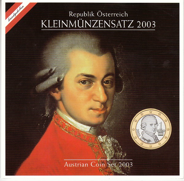  Offiz. Euro-KMS Österreich *Wolfgang Amadeus Mozart* 2003 *hgh*   