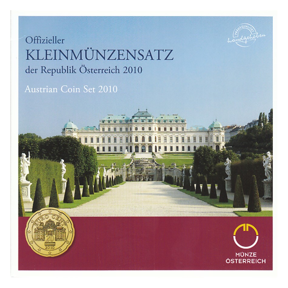  Offiz. Euro-KMS Österreich *Schloss Belvedere* 2010 *hgh*   