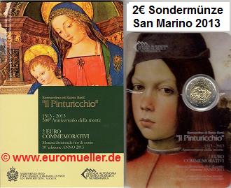 San Marino ...2 Euro Gedenkmünze...2013...Pinturiccio...bu.   