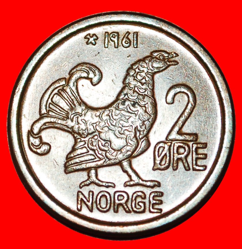  * VOGEL (1959-1972): NORWEGEN ★ 2 OERE 1961! OLAV V. (1957-1991) OHNE VORBEHALT!   