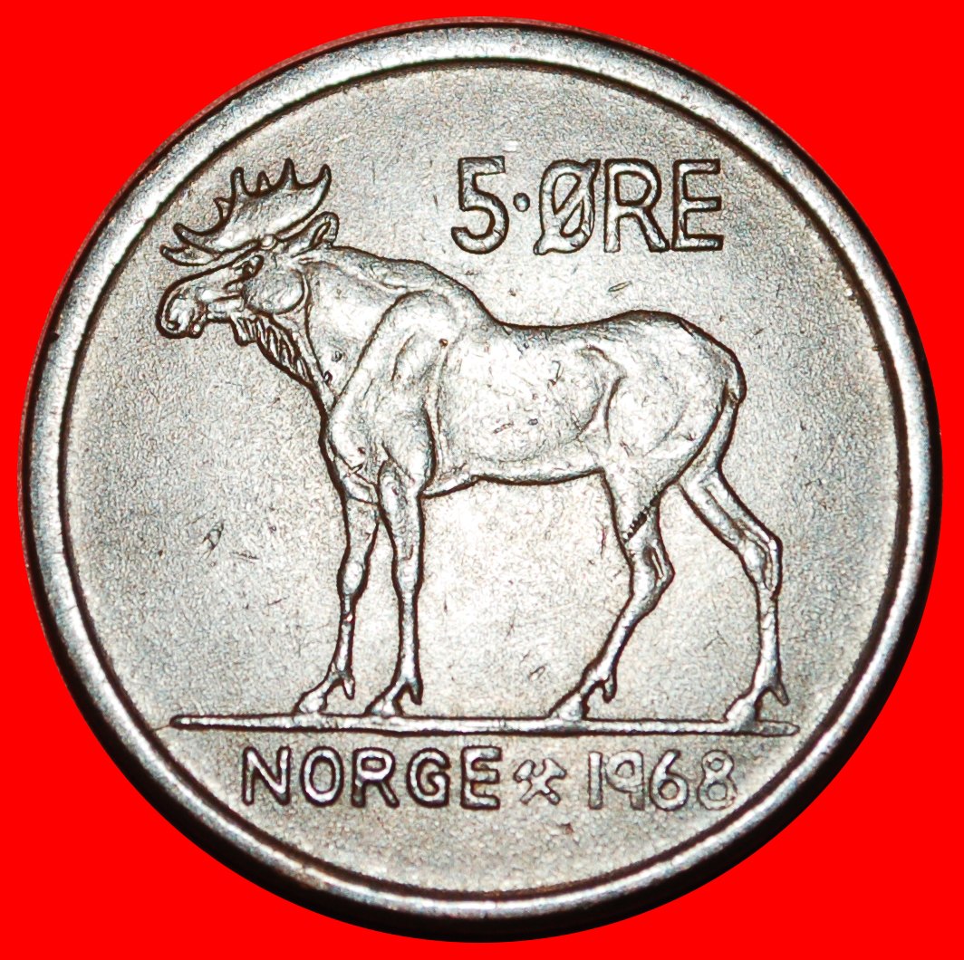 * ELCH (1958-1973): NORWEGEN ★ 5 OERE 1971! OLAV V. (1957-1991) OHNE VORBEHALT!