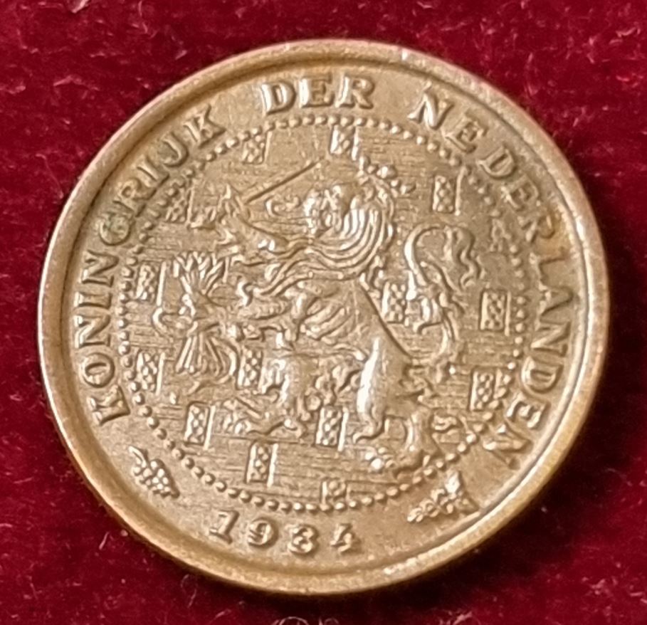  15446(1) 1/2 Cent (Niederlande) 1934 in ss+ ....................................... von Berlin_coins   