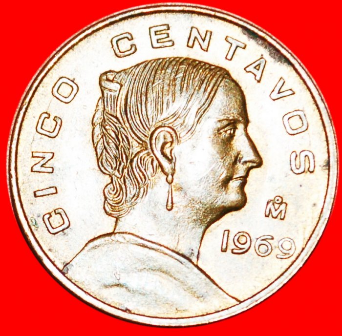  * DOMINGUEZ (1768-1829): MEXIKO ★ 5 CENTAVOS 1969! TYP 1954-1969★OHNE VORBEHALT!   