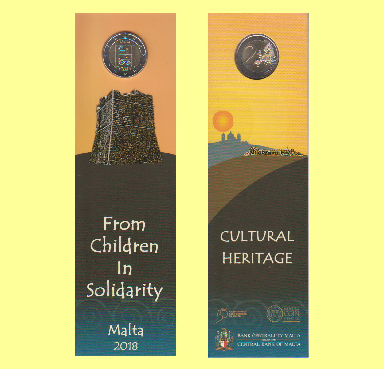  Offiz. 2-Euro-Sondermünze Malta *Kulturerbe* 2018 mit Mz Füllhorn nur 20.000St!   