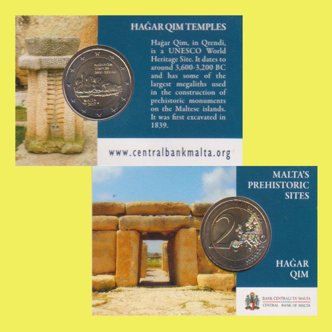  Offiz. 2-Euro-Sondermünze Malta *Hagar Qim* 2017 mit Mz Füllhorn nur 30.000St!   