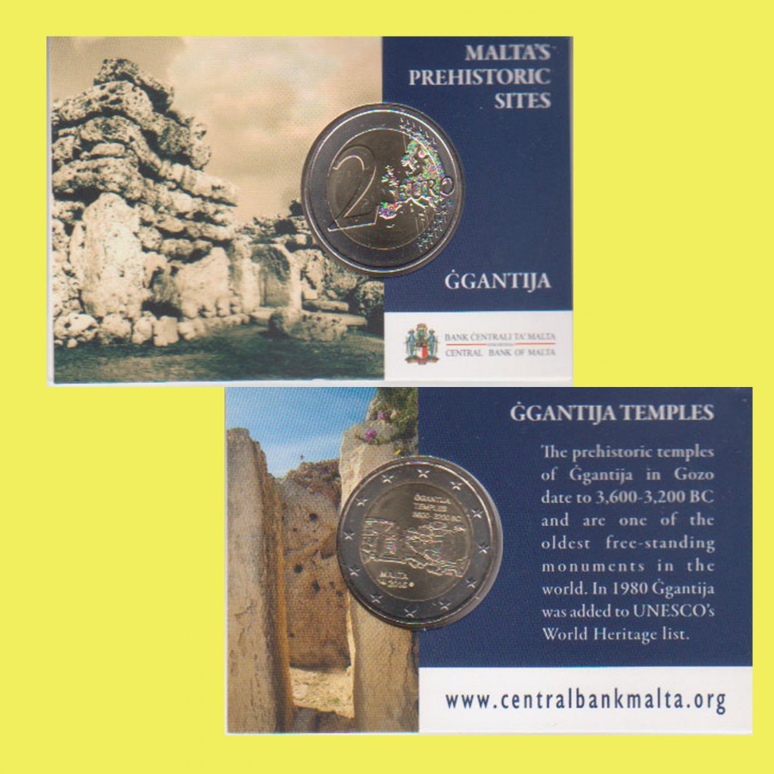  Offiz. 2-Euro-Sondermünze Malta *Ggantija Tempel* 2016 mit Mz Füllhorn nur 30.000St!   