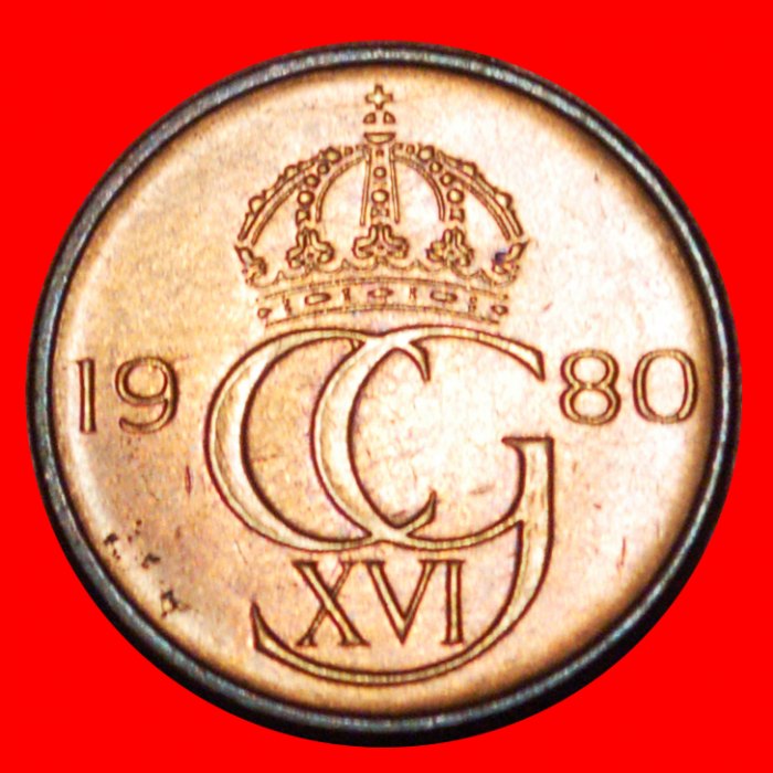  * CROWN: SWEDEN ★ 5 ORE 1980 MINT LUSTRE! LOW START ★ NO RESERVE!   