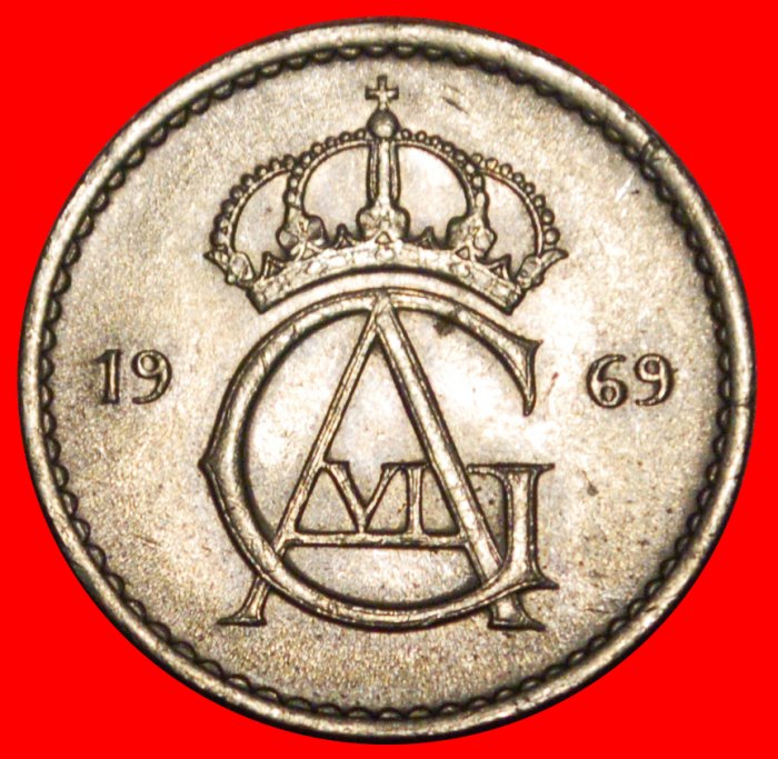  * MONOGRAMM (1962-1973): SCHWEDEN ★ 50 OERE 1969U VZGL GUSTAV VI. ADOLF (1950-1973) OHNE VORBEHALT!   