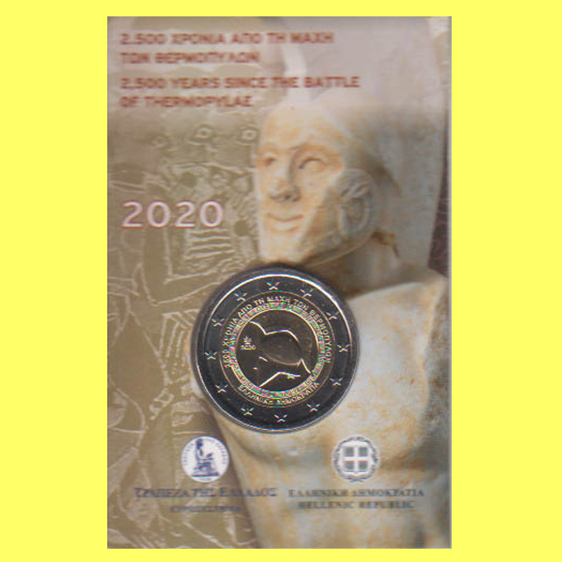  Offiz 2 Euro-Sonderm Griechenl *2.500 J. Schlacht bei den Thermopylen* 2020 max 10.000St!   