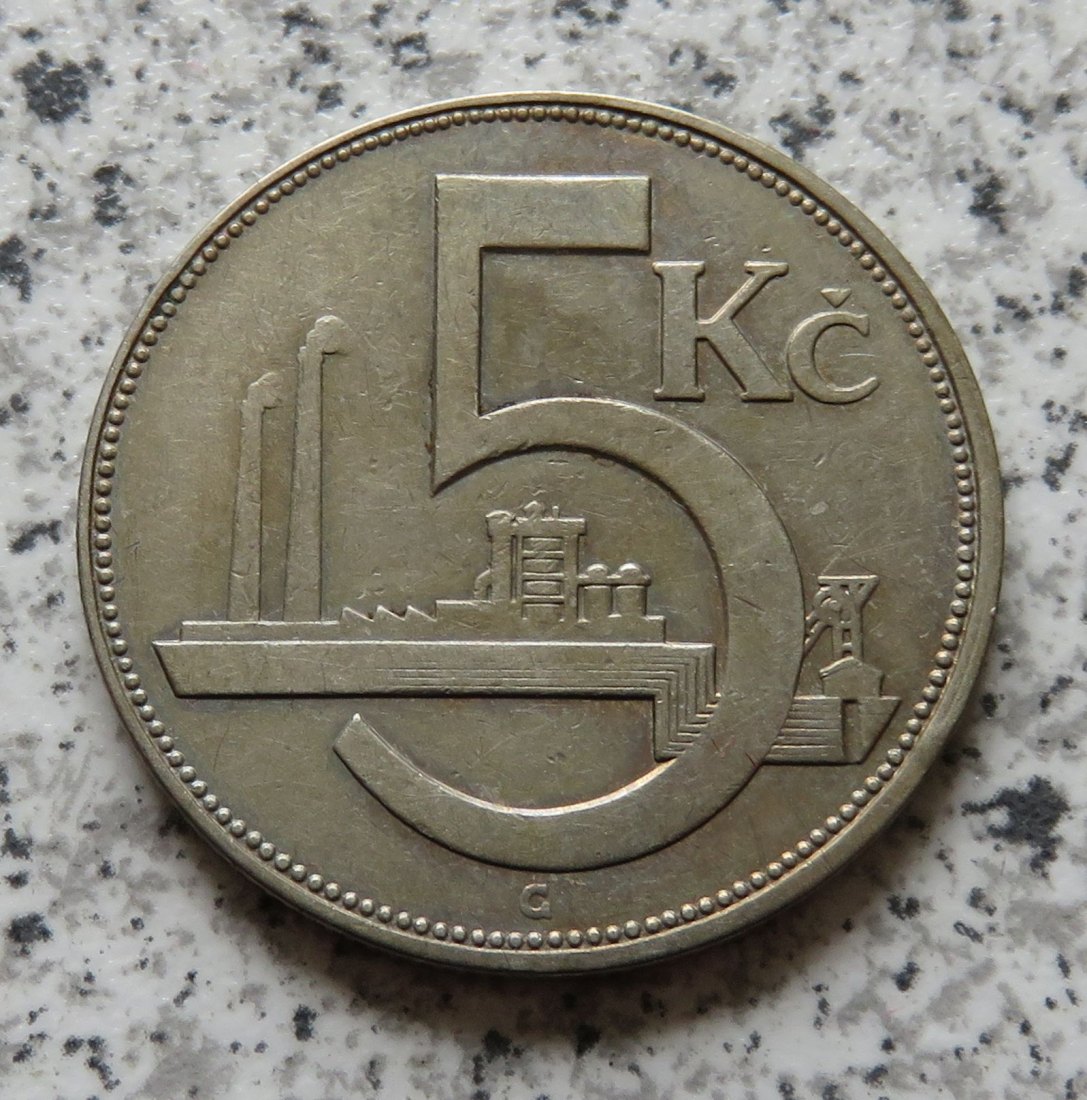  Tschechoslowakei 5 Korun 1925   