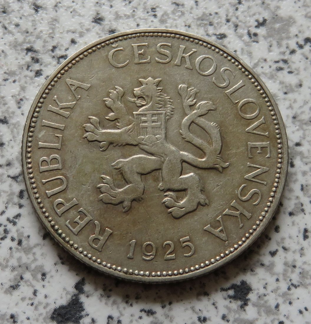  Tschechoslowakei 5 Korun 1925   