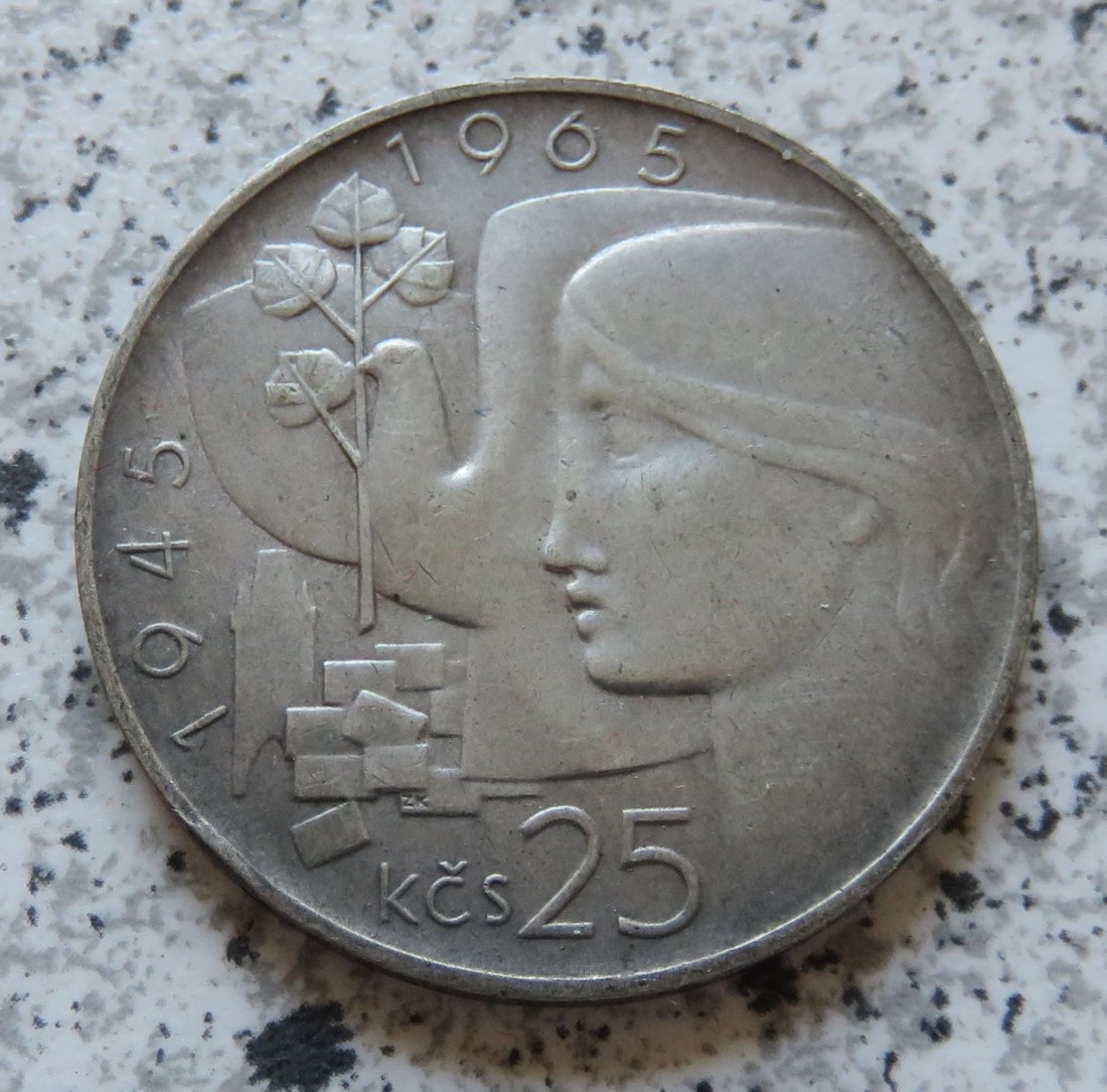  Tschechoslowakei 25 Korun 1965   