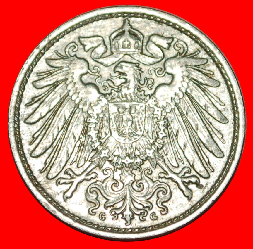  * ADLER (1880-1916): DEUTSCHLAND ★ 10 PFENNIG 1893G! WILHELM II. (1888-1918) OHNE VORBEHALT!   