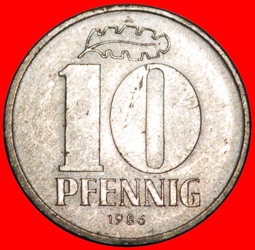  * UNGEWÖHNLICH ZIRKEL (1963-1990): DEUTSCHLAND DDR★10 PFENNIG 1986A ENTDECKUNG MÜNZE OHNE VORBEHALT!   