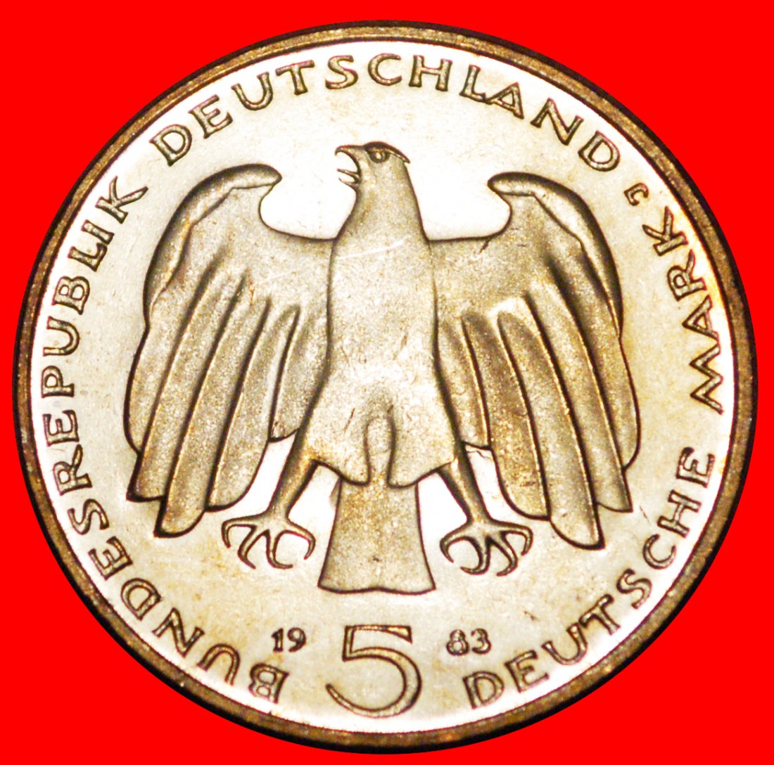  * KARL MARX 1818 - 1883: DEUTSCHLAND ★ 5 MARK 1983J! PP! OHNE VORBEHALT!   