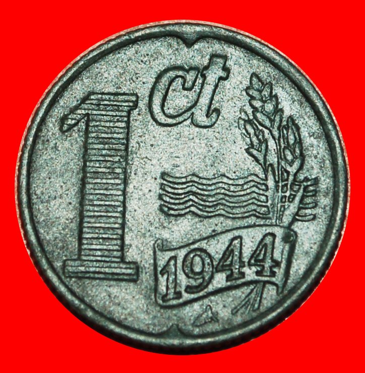 * OCCUPATION by GERMANY CROSS (1941-1944): NETHERLANDS ★ 1 CENT 1944! ERROR!★LOW START ★ NO RESERVE!