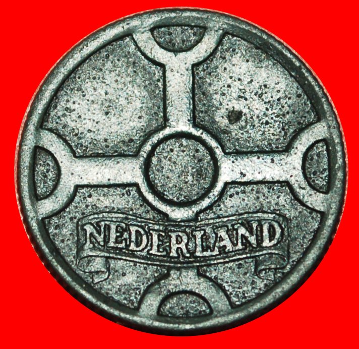  * BESETZUNG DURCH DEUTSCHLAND KREUZEN (1941-1944): NIEDERLANDE ★ 1 CENT 1944! FEHLER OHNE VORBEHALT!   